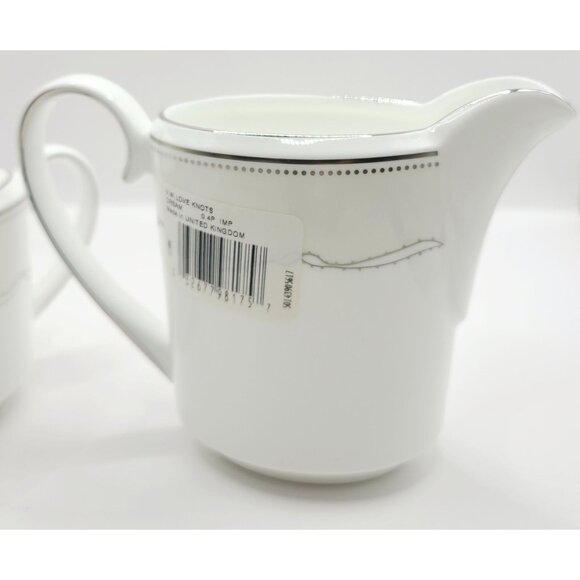 Vera Wang Fine Bone China by Wedgwood LOVE KNOTS Creamer & Sugar Bowl Brand New - Picture 12 of 15
